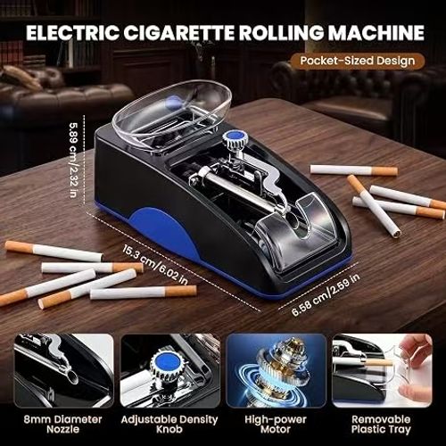 Cigarette Rolling Machine,Automatic Roller,Electric Mini Tobacco Injector