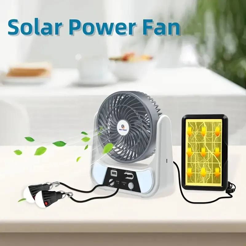 Solar charging fan