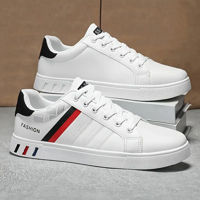 Men's trendy white shoes