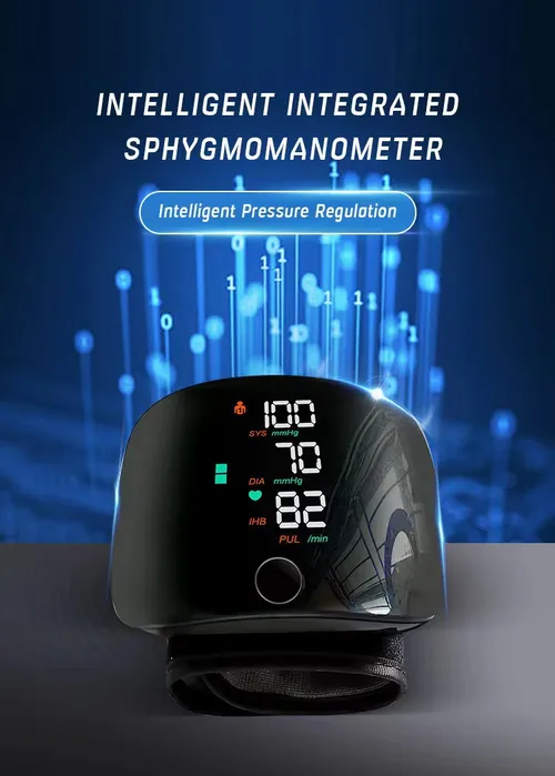 Electronic Blood Pressure Monitor Wrist-Worn Fully Automatic Smart Measurement Medical-Grade for Home Use
