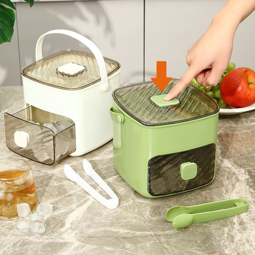 Double-layer portable ice box