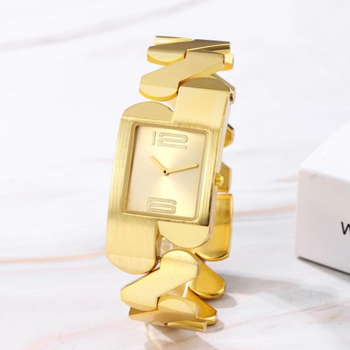 square steel strap watch