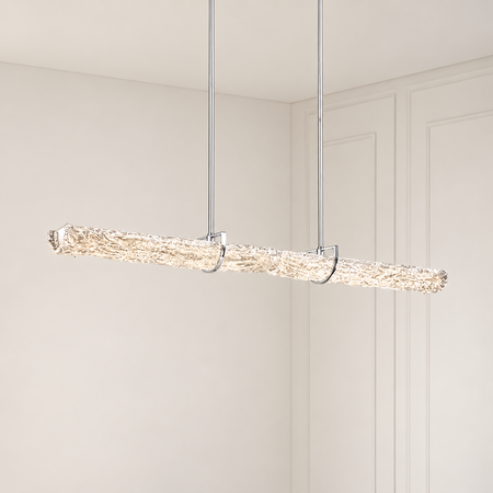 Modern Linear Glass Chandelier | Dining & Kitchen Island