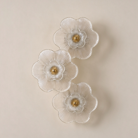 Modern Floral Glass Wall Lamp