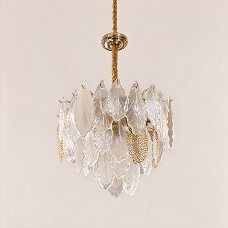 French Leaf Crystal Chandelier