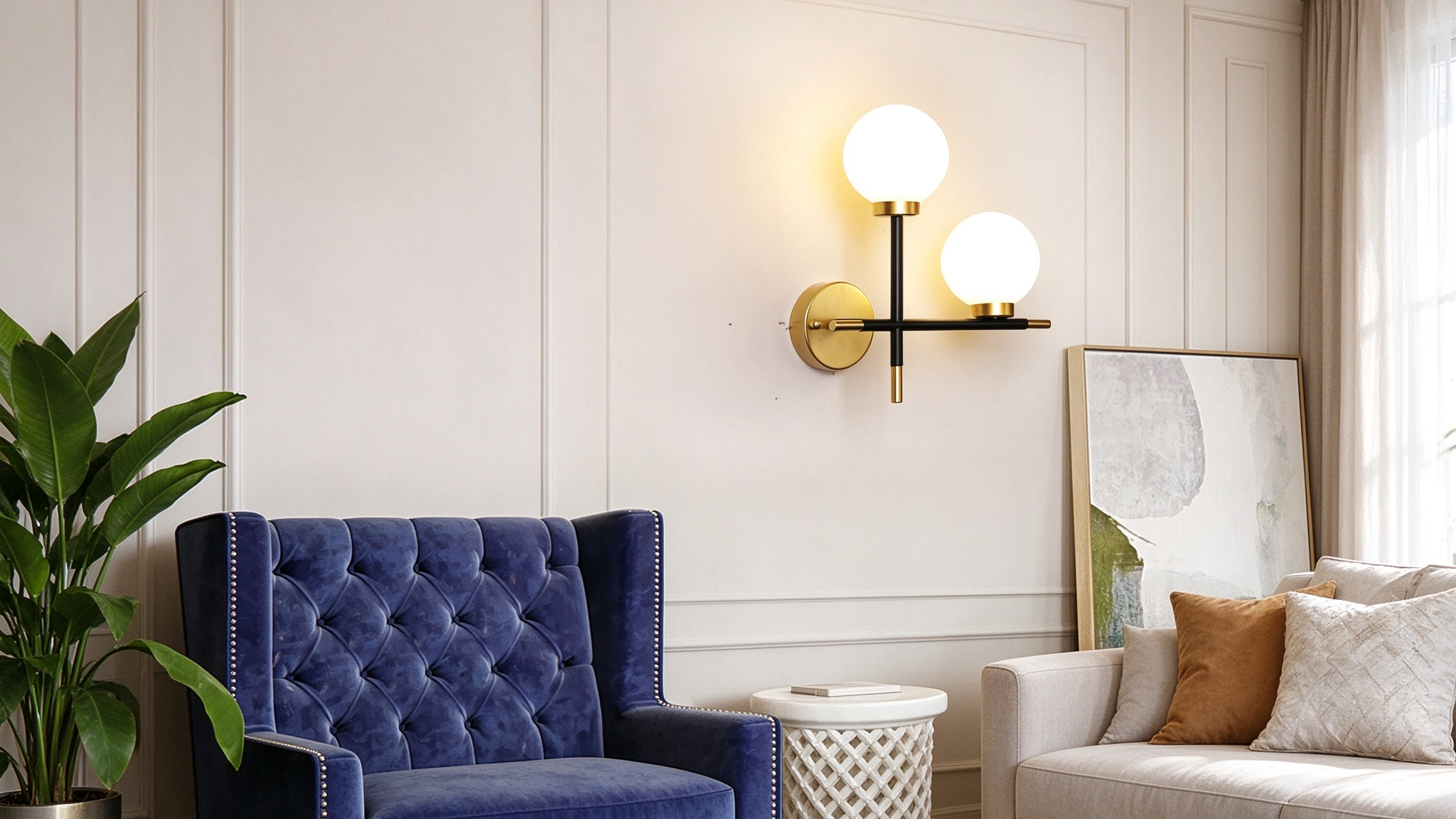 Nordic Globe Glass LED Wall Lamp