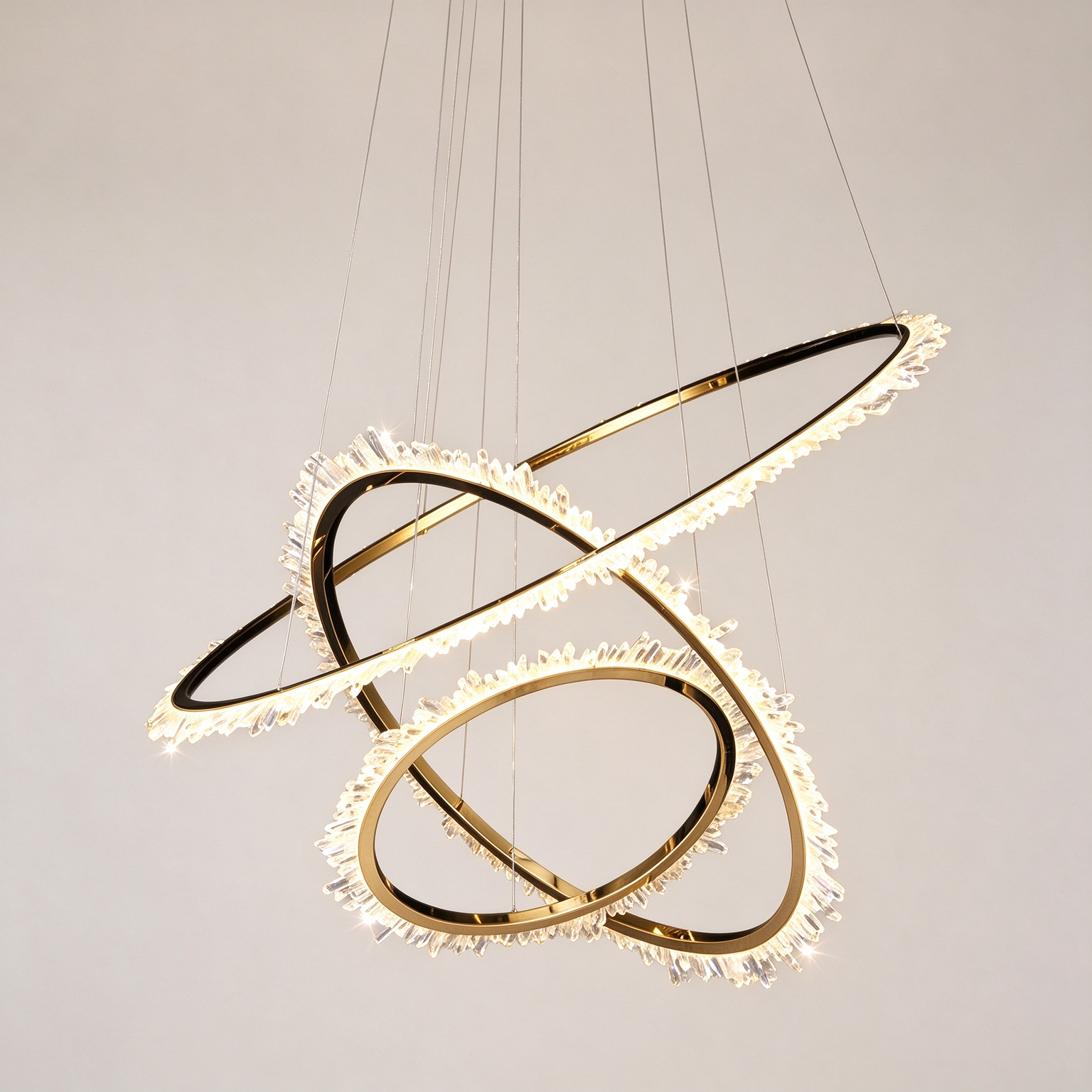 Nordic Minimalist Ring Luxury Crystal Chandelier