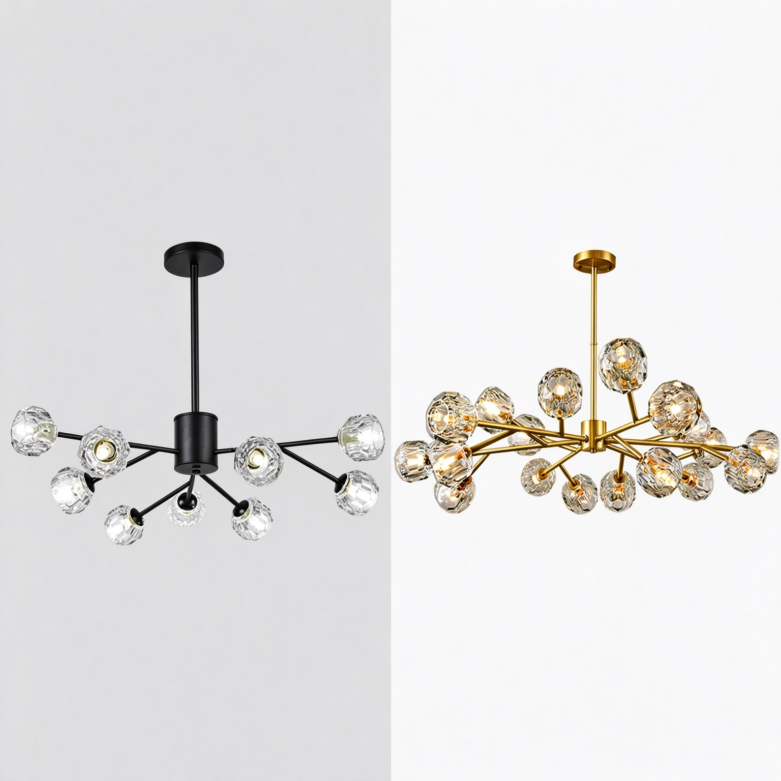 Two Finishes: Brass / Black