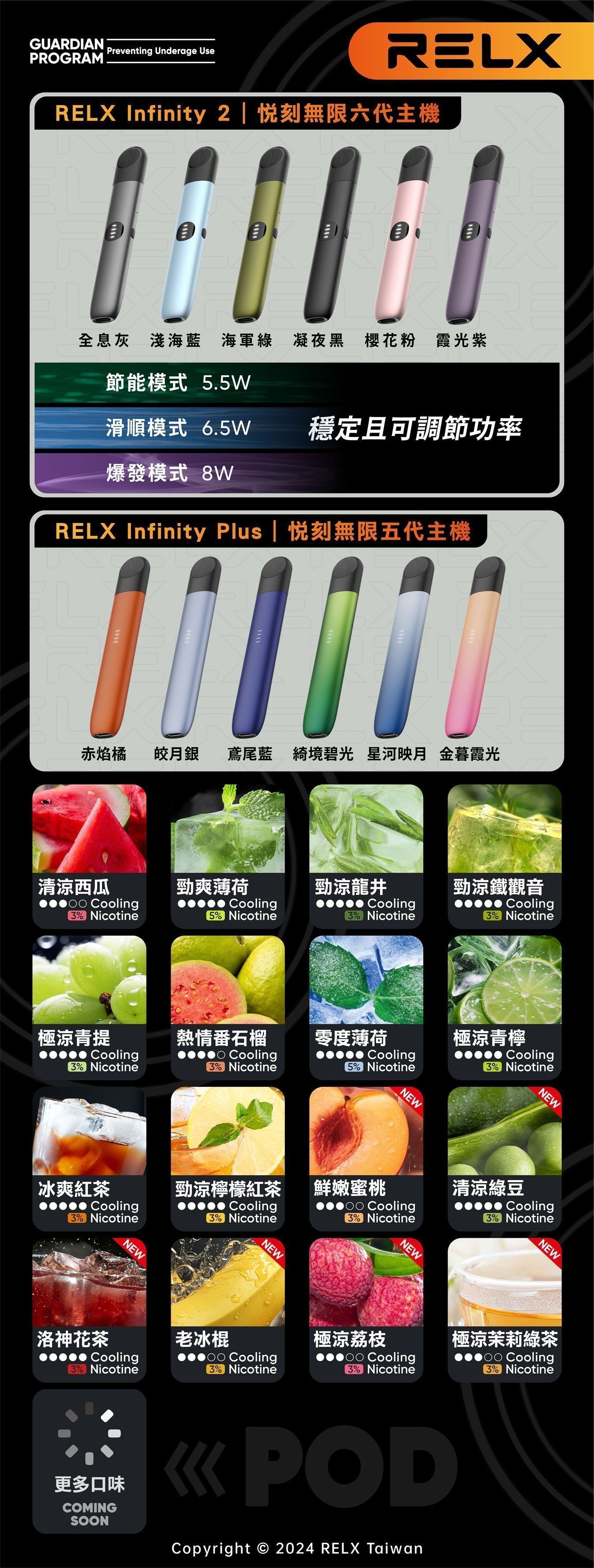 Relx Phantom悅刻幻影5代主機通用Relx4代5代煙彈