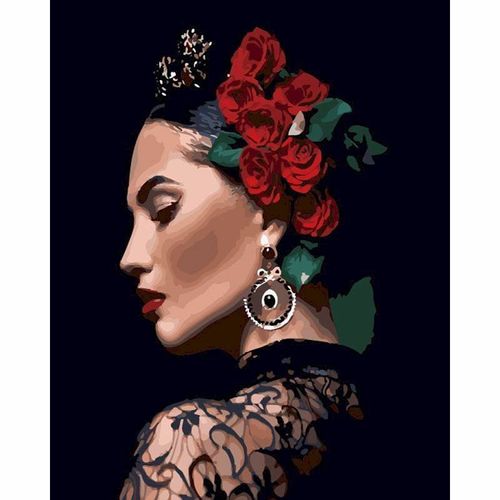 Spanish Style Girl Oil Painting By Number Kit Canvas Handmade Drawing Home Decor