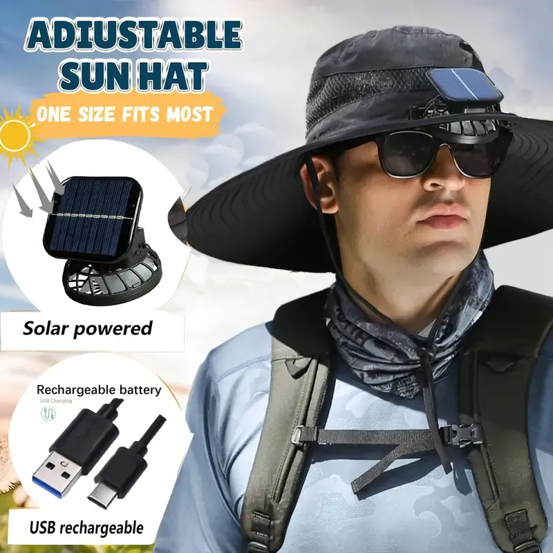 solar fan cap