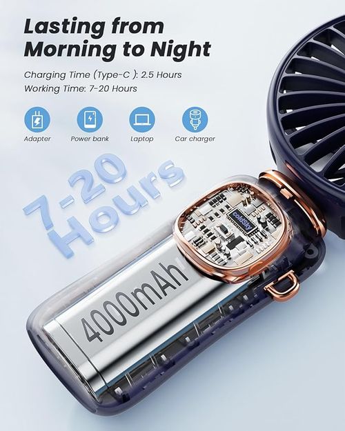 Handheld Light Bulb USB Fan