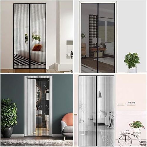 Magnetic mosquito repellent curtain