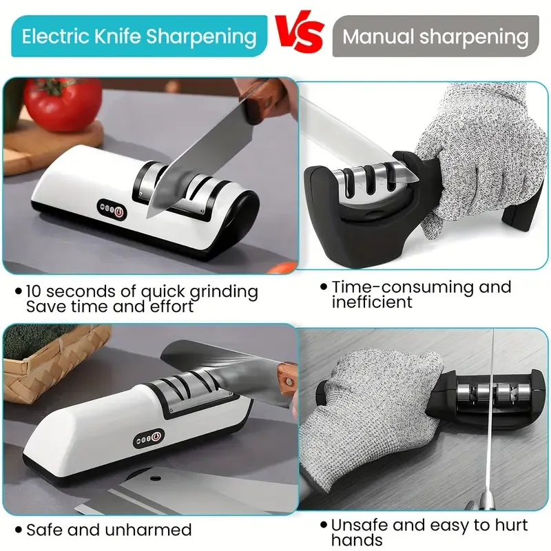 2-stage electric knife sharpener
