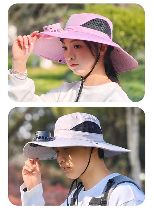 Solar Powered USB Rechargeable Fan Hat
