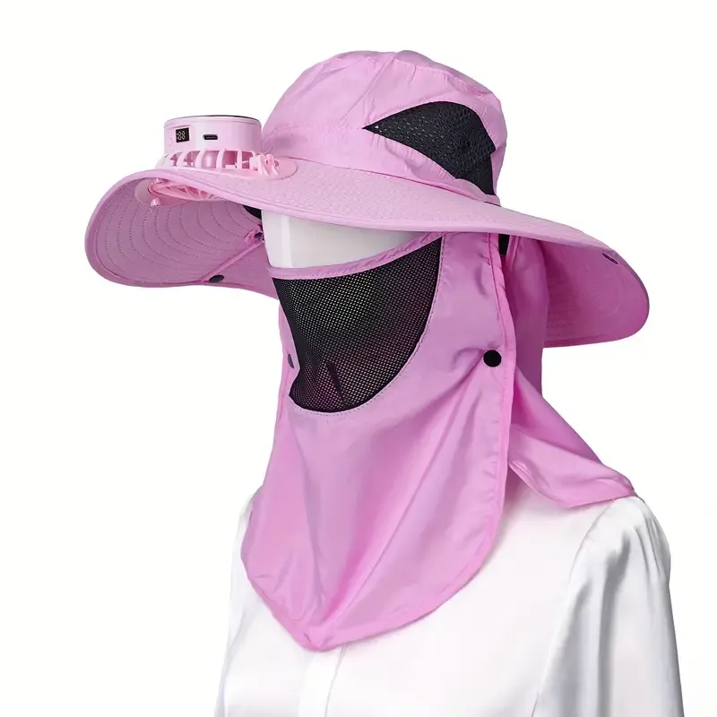 Solar Powered USB Rechargeable Fan Hat