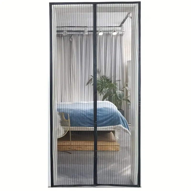 Magnetic mosquito repellent curtain