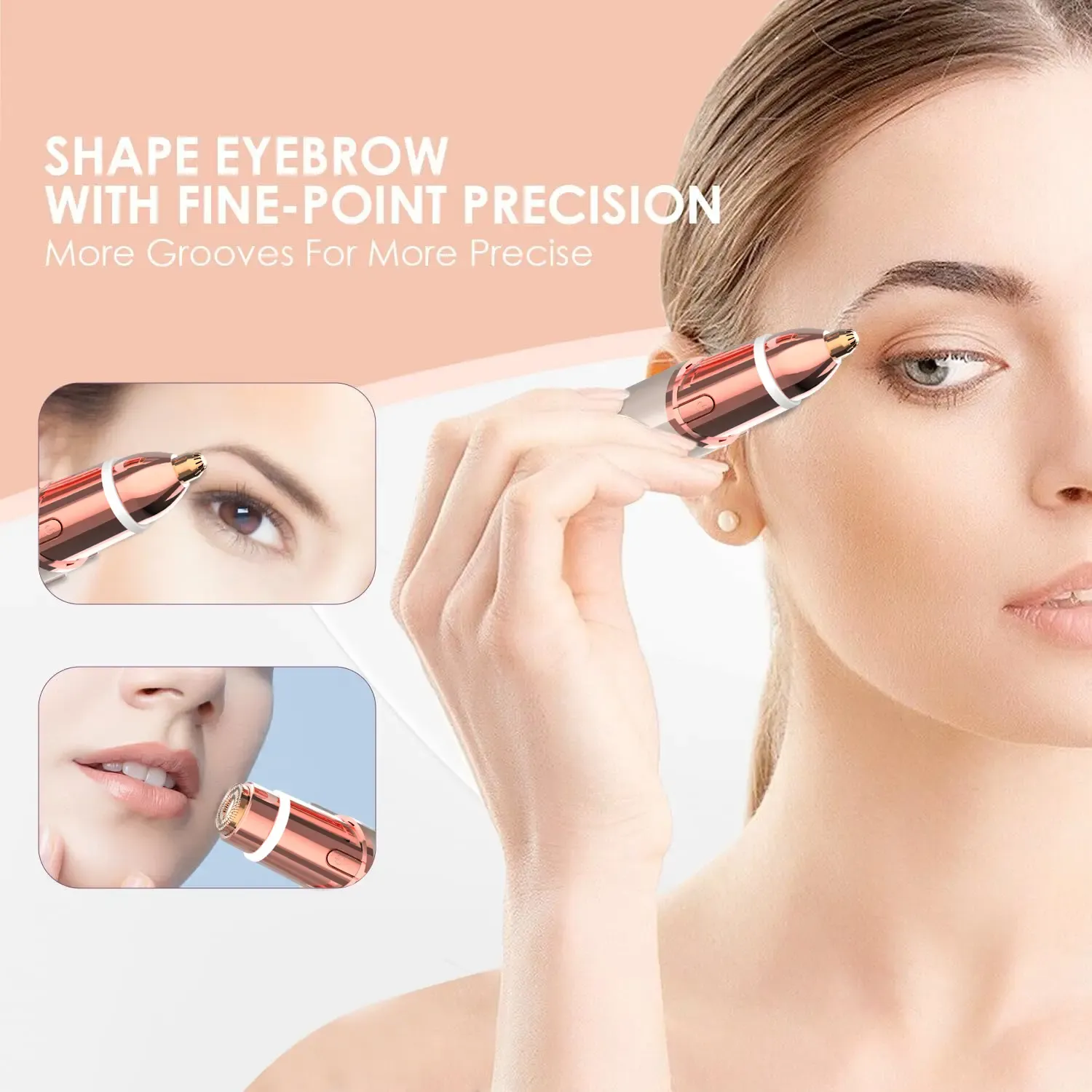 2‑in‑1 shaver! Shave trim sideburns & fix your eyebrow