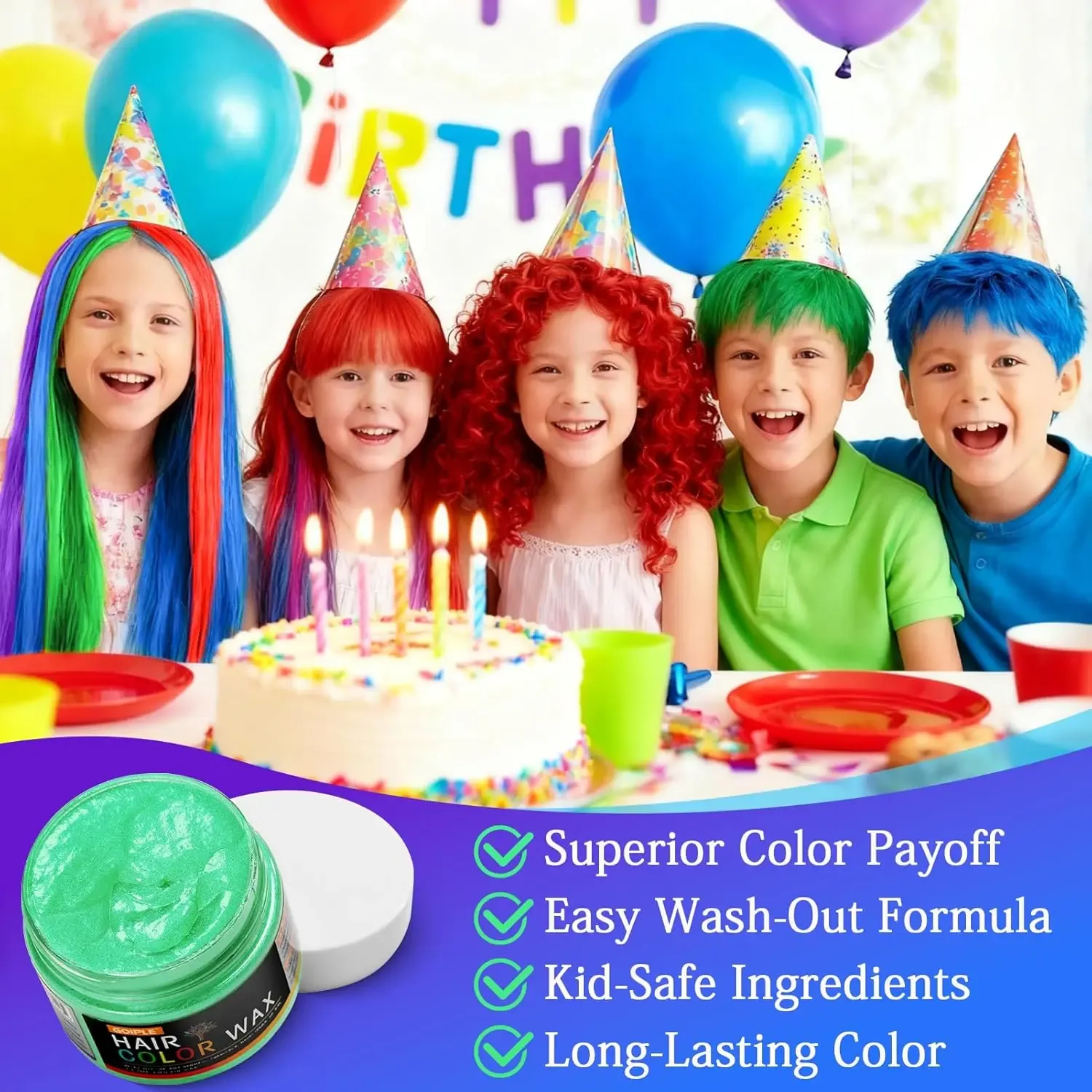 2pcs-Temporary Hair Color Wax