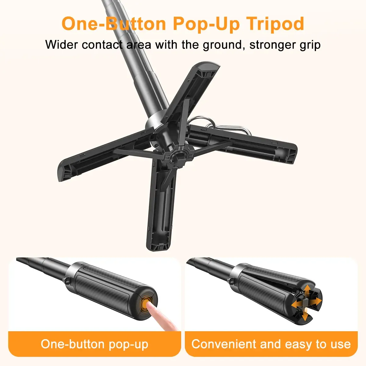 4-in-1 Magnetic Selfie Stick with Remote for Smartphone,