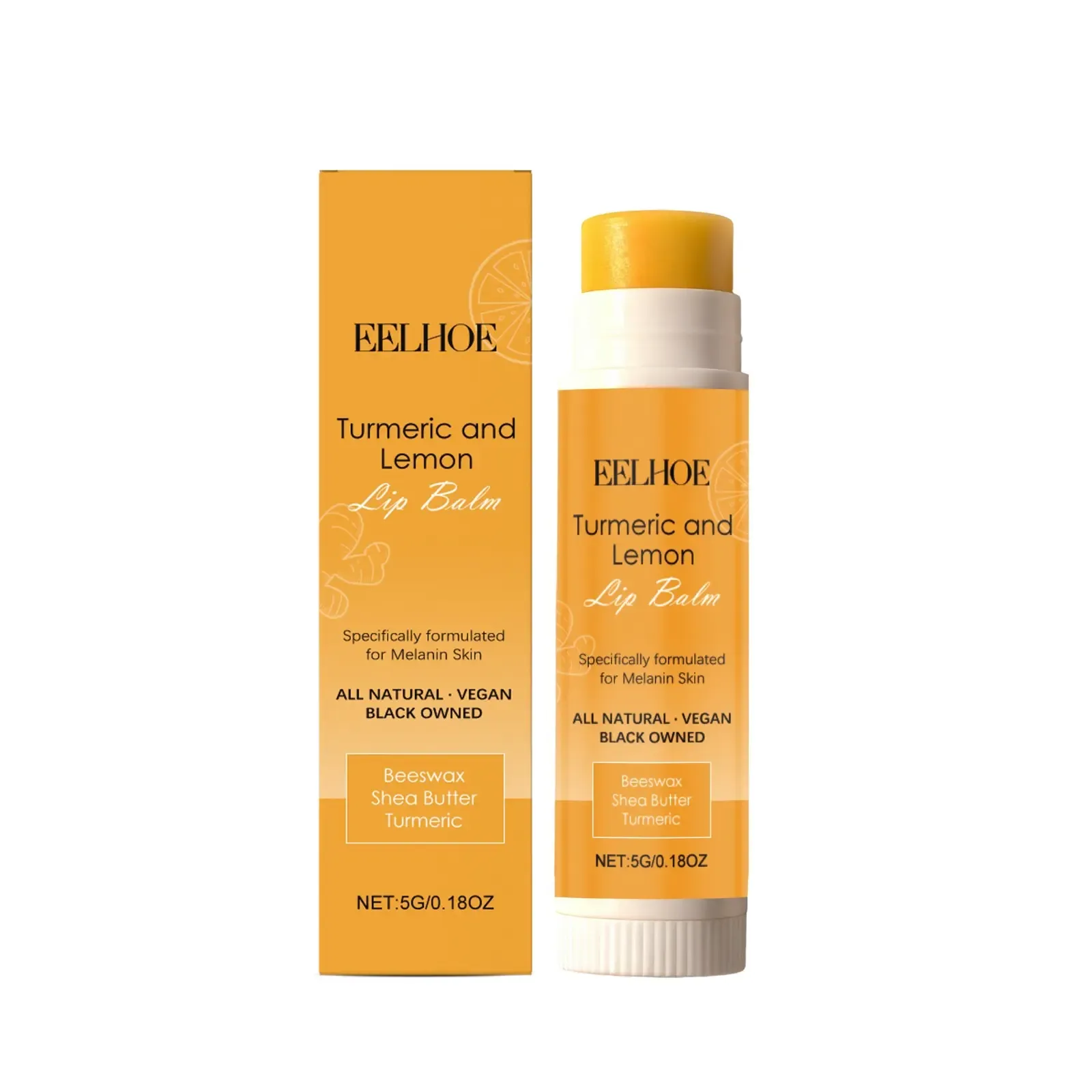 2pcs All-Natural Lemon Turmeric Moisturizing Lip Balm