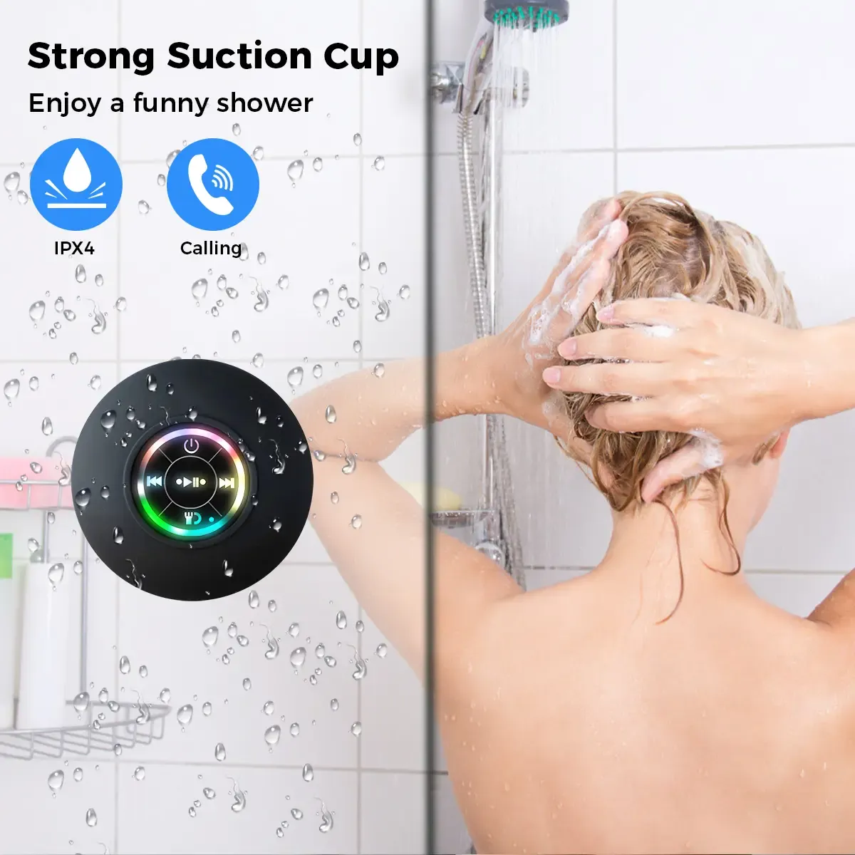 Waterproof Speaker Portable Suction Cup