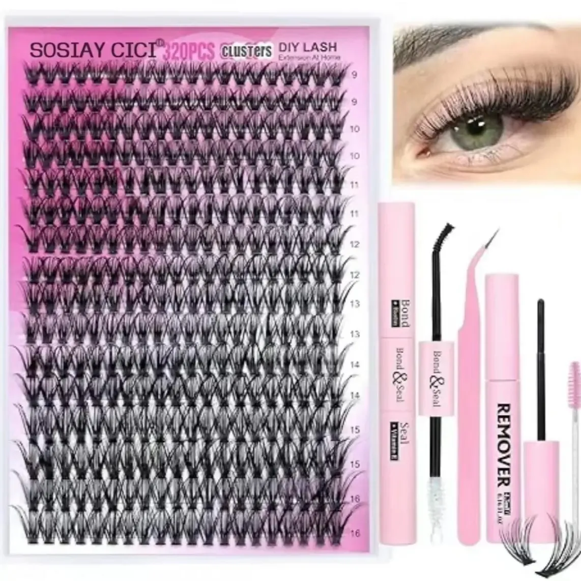 False Eyelashes fluffy thick