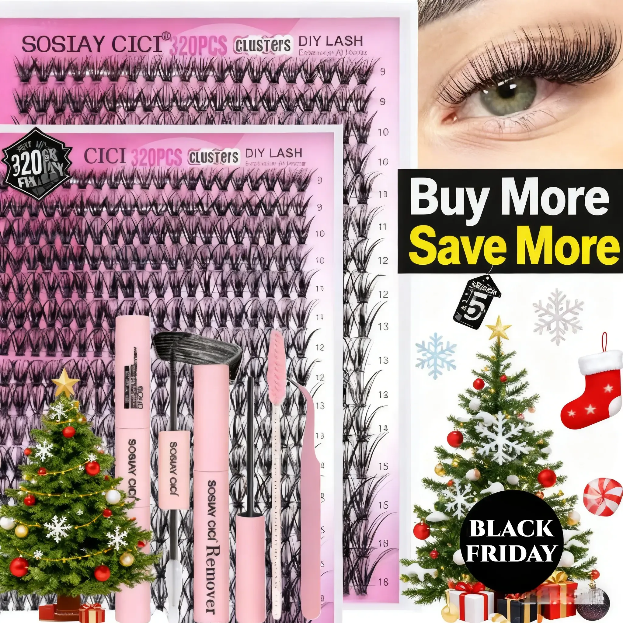 False Eyelashes fluffy thick