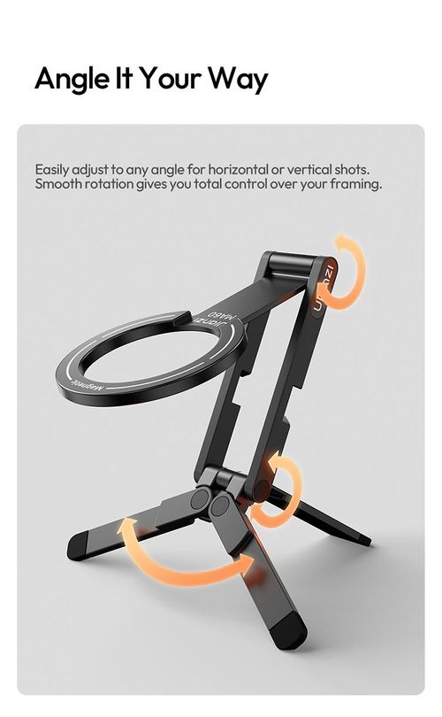 Aluminum Mini Foldable Tripod Magnetic Mobile Phone Stand
