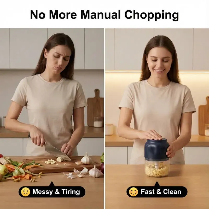 Electric Food Shredder, Mini Meat Grinder, Garlic Puree Maker, USB Charging, Portable Kitchen Gadget for Minced Meat, Vegetable, Onion, Ginger, Chili, Rechargeable Lithium Battery raccoon cheese grater lychee peelers