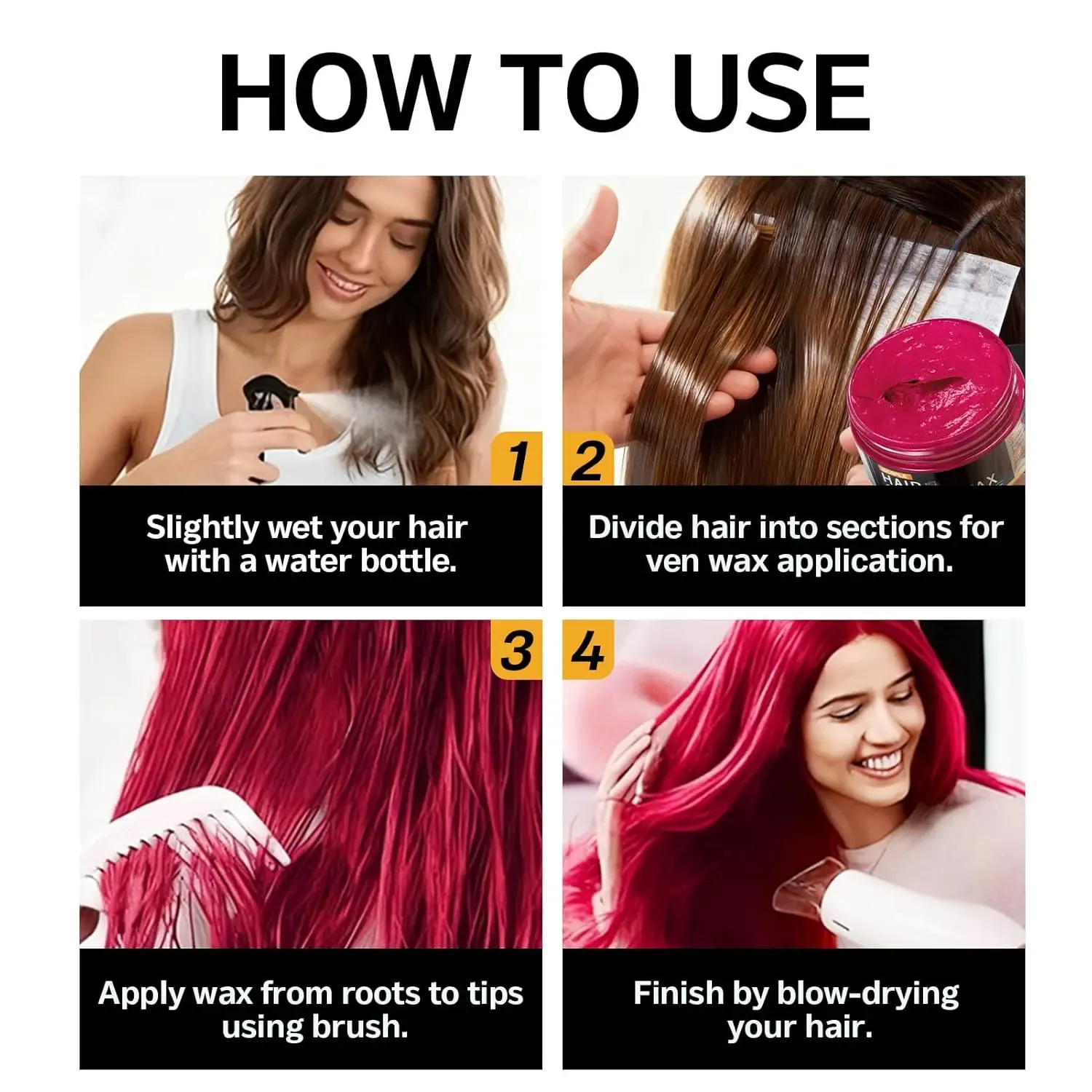 2pcs-Temporary Hair Color Wax