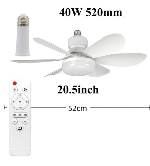Remote-Controlled Dimmable Ceiling Fan Light