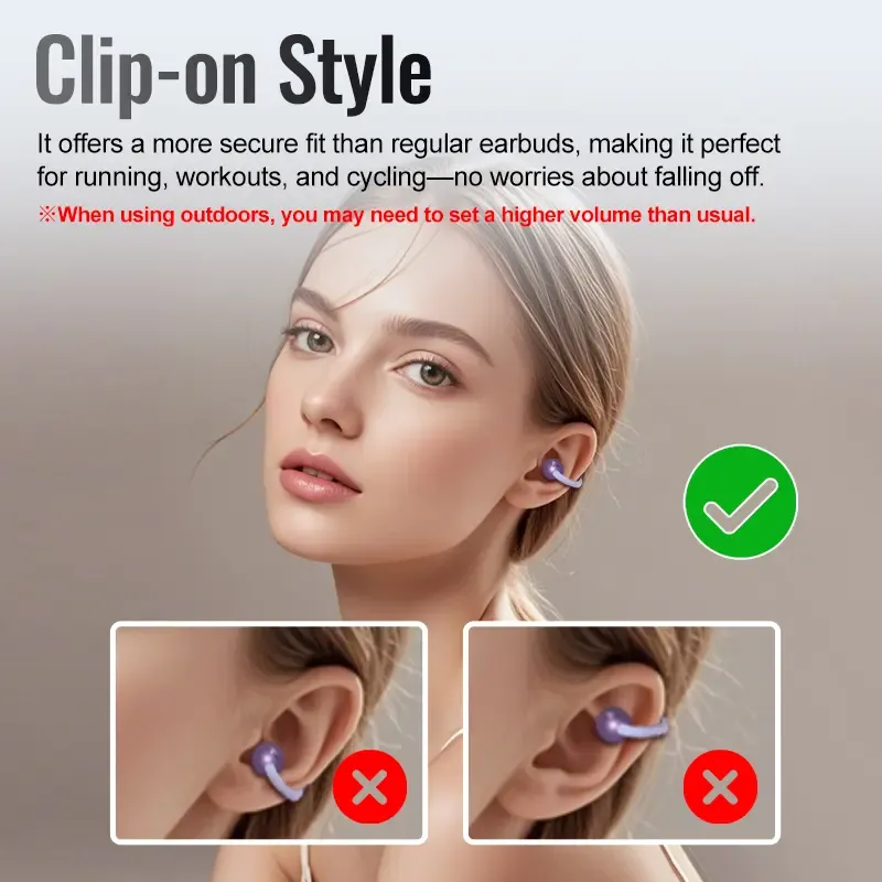 CliClip-on wireless earbuds