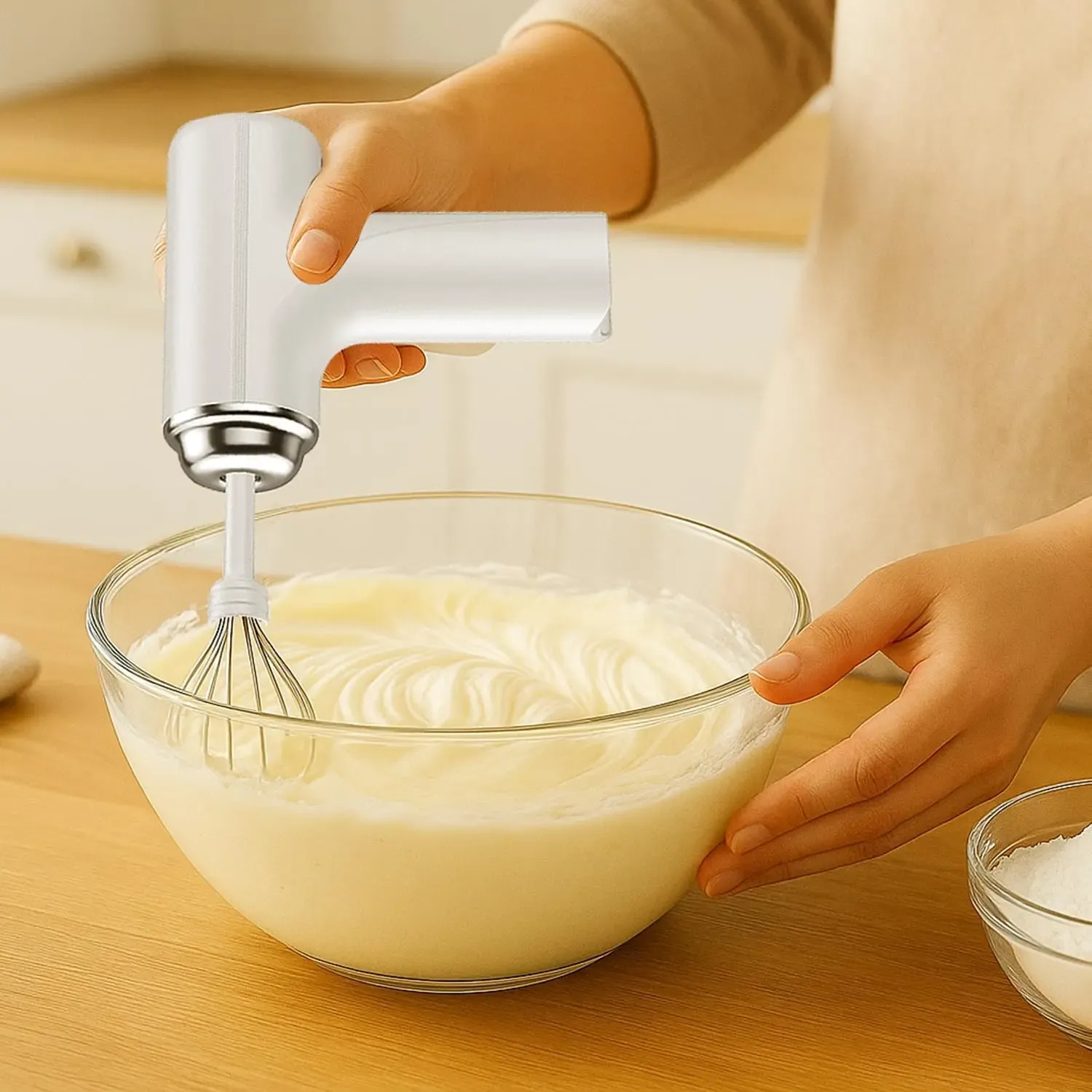 3-Speed Mixer with Replaceable Sticks for Baking, Whipping Cream & More WhiskElectric Hand Whisk, Handheld Mixer,