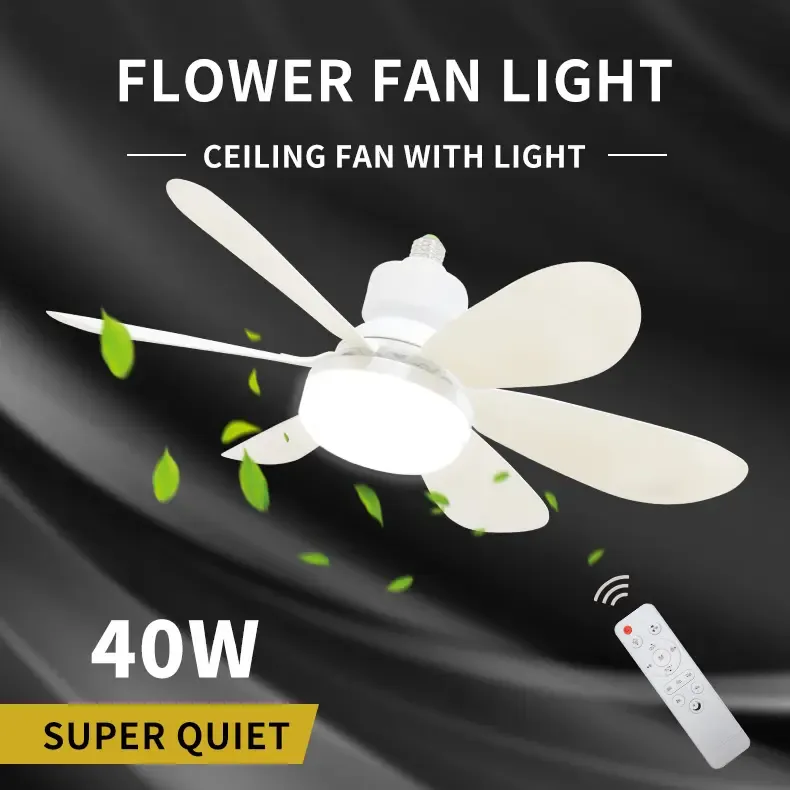 Remote-Controlled Dimmable Ceiling Fan Light