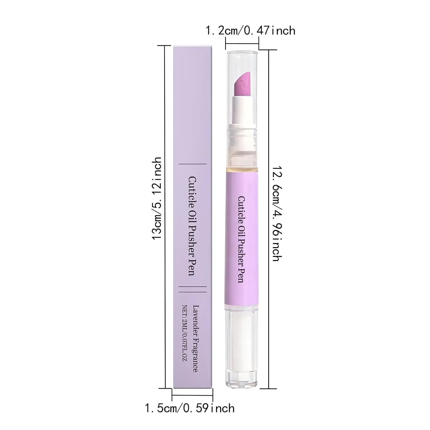 2pcs-Cuticle Pusher Oil Pen
