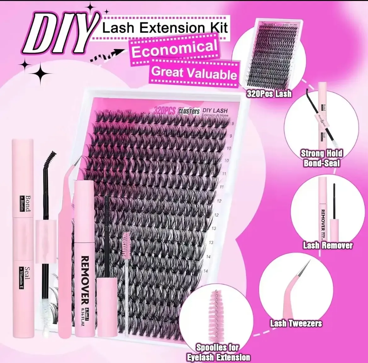 False Eyelashes fluffy thick