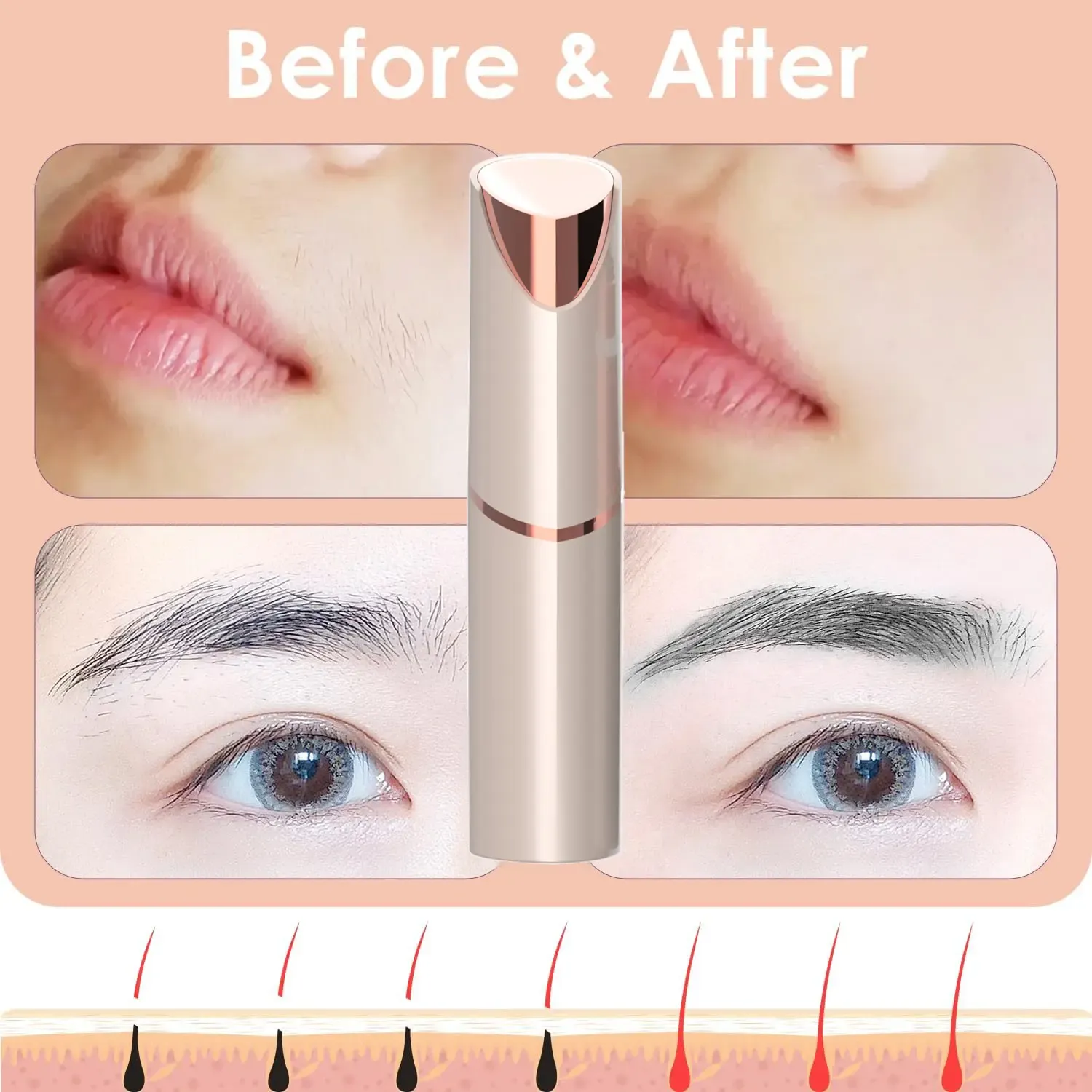 2‑in‑1 shaver! Shave trim sideburns & fix your eyebrow