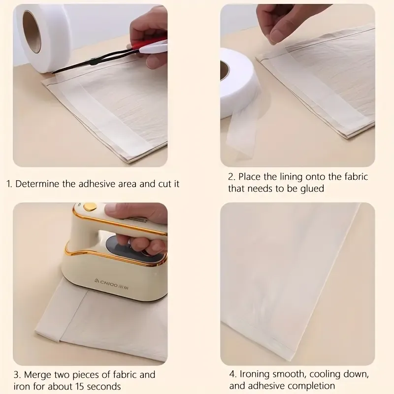 2pcs-Hot Melt Non-Woven Double-Sided Adhesive Lining