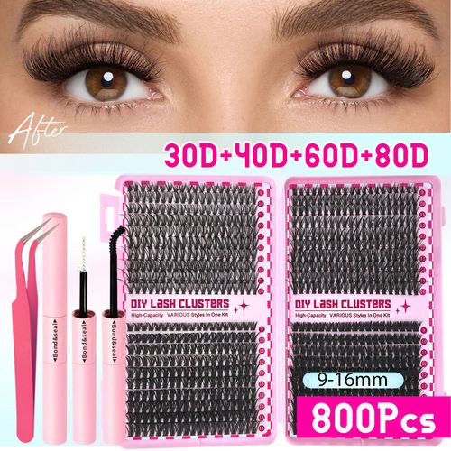 False Eyelashes fluffy thick