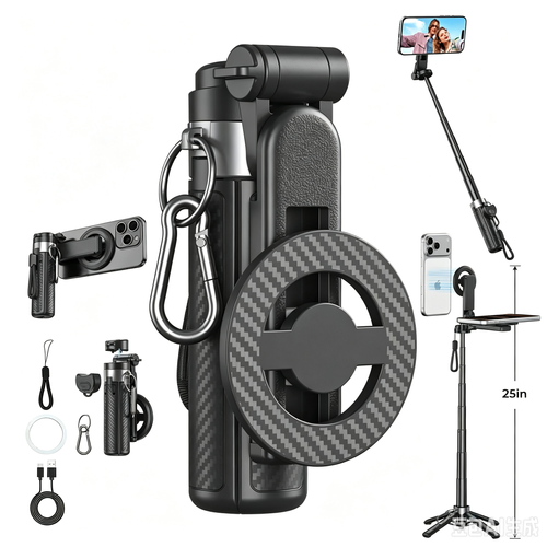 4-in-1 Magnetic Selfie Stick with Remote for Smartphone,