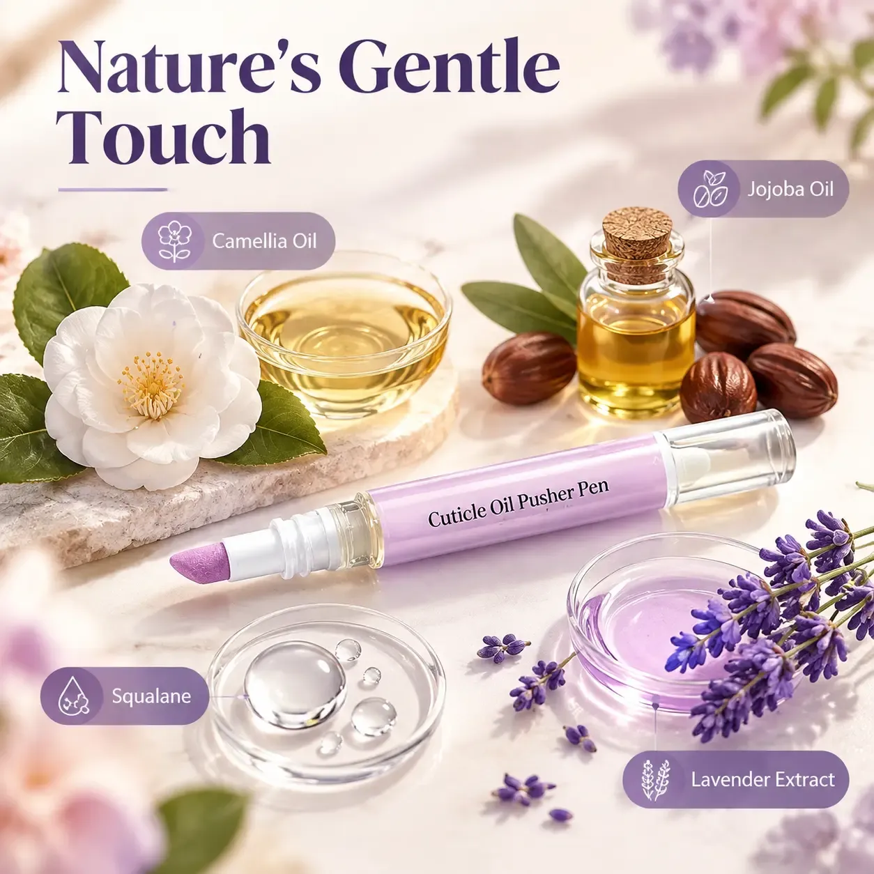 2pcs-Cuticle Pusher Oil Pen