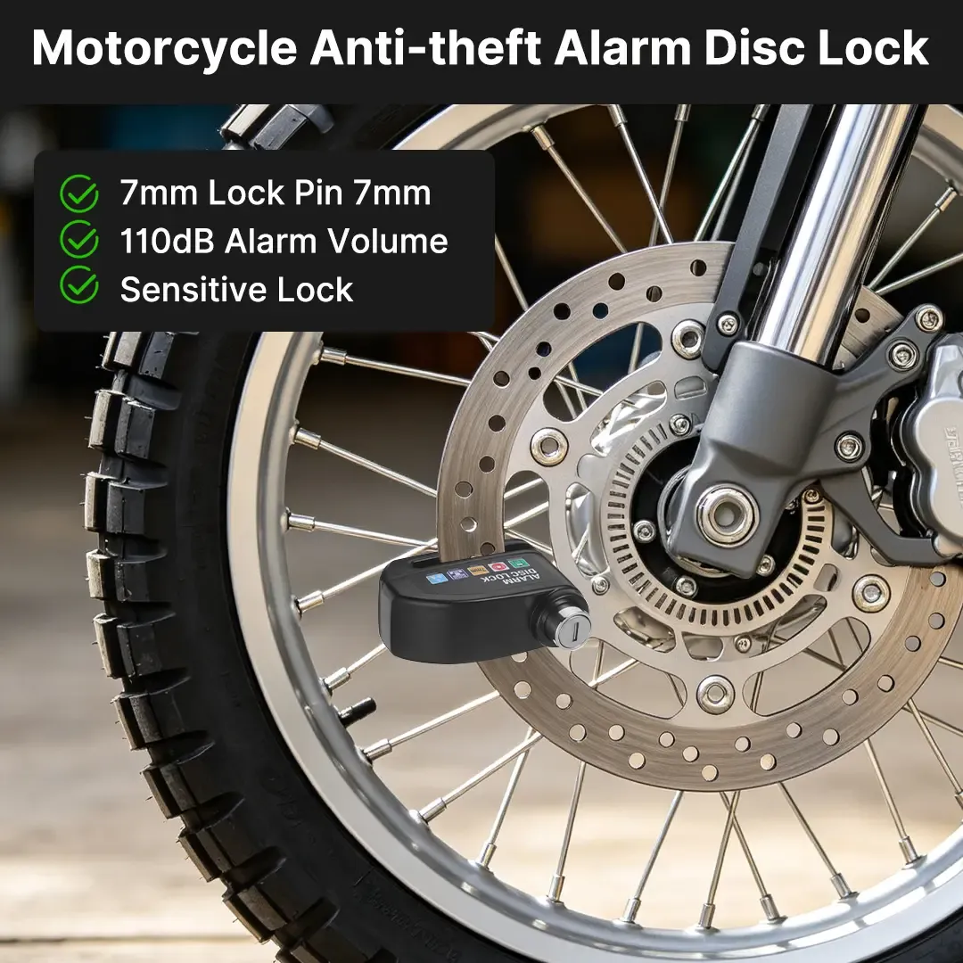 Motorcycle Disc Brake Lock with Alarm
