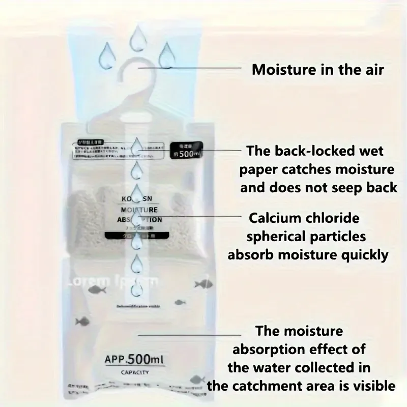 10pcs-Hanging Moisture Absorber Bag
