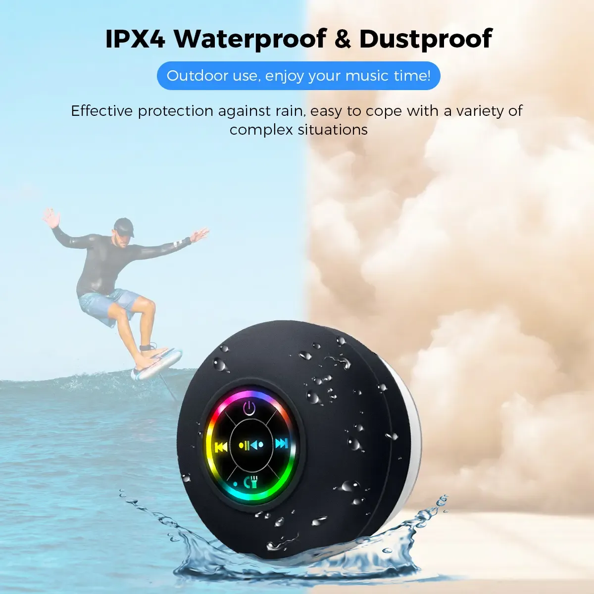 Waterproof Speaker Portable Suction Cup