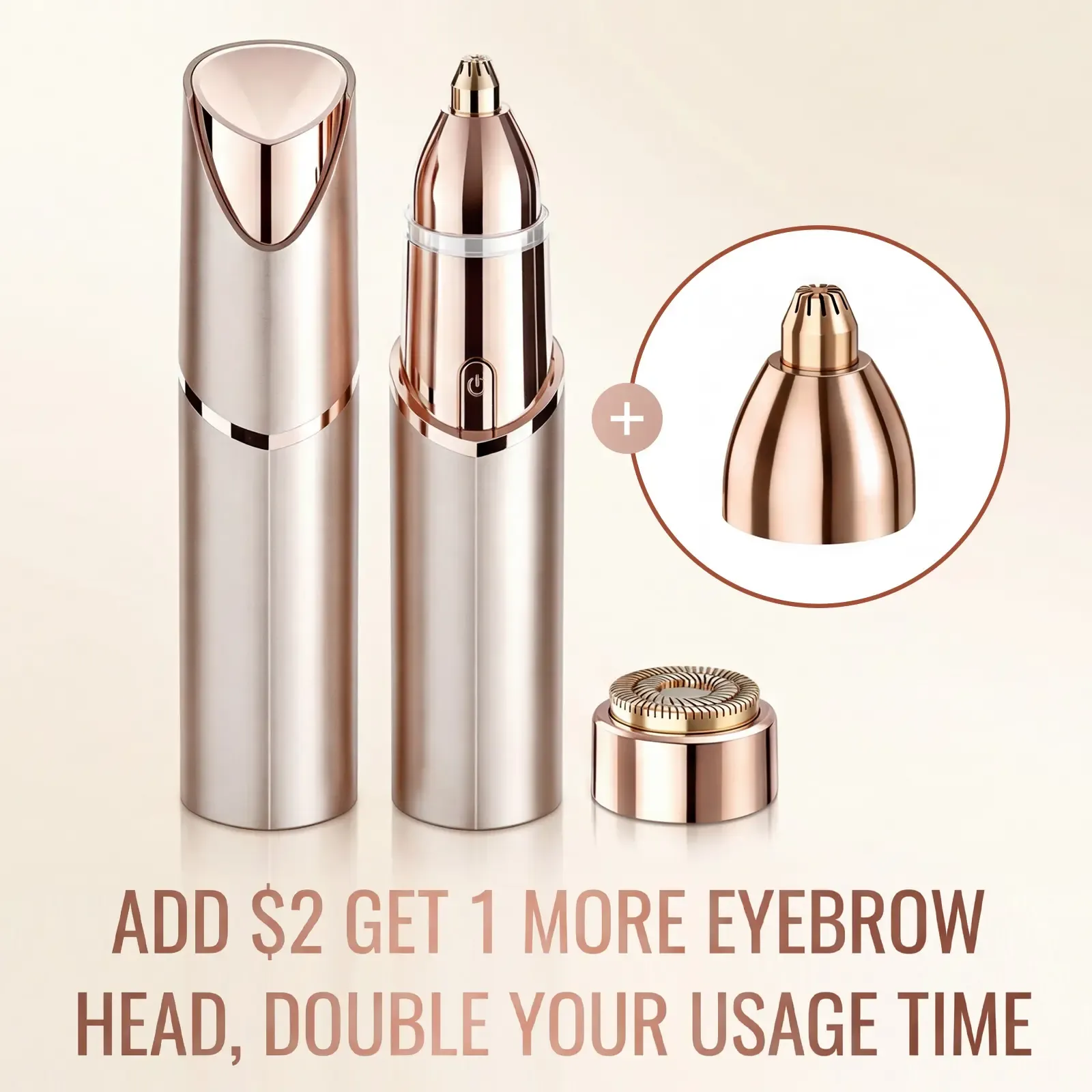 2‑in‑1 shaver! Shave trim sideburns & fix your eyebrow