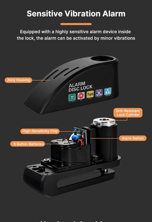 Motorcycle Disc Brake Lock with Alarm