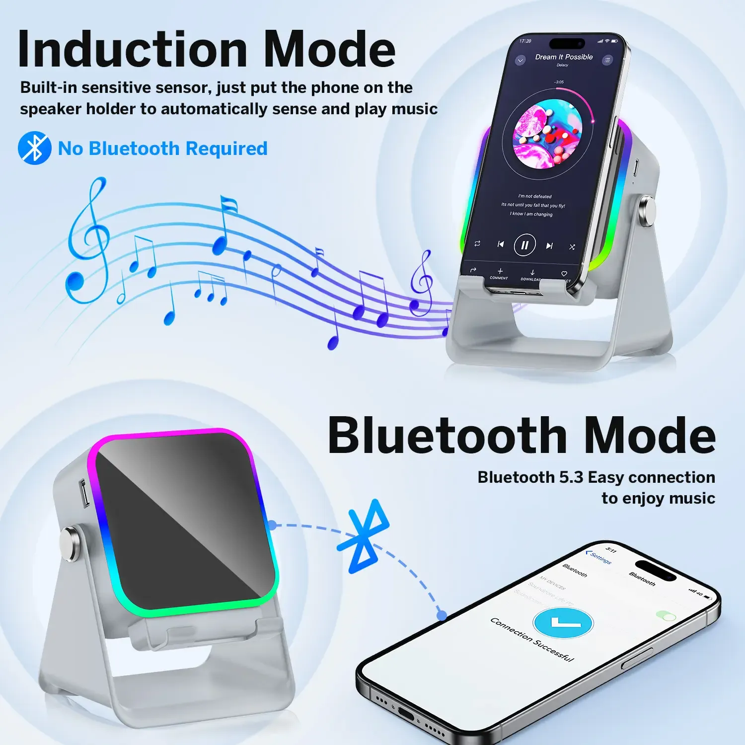 5-in-1 Wireless Induction Audio & Bluetooth Speaker