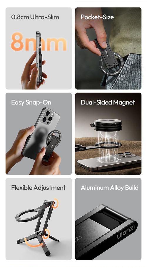 Aluminum Mini Foldable Tripod Magnetic Mobile Phone Stand