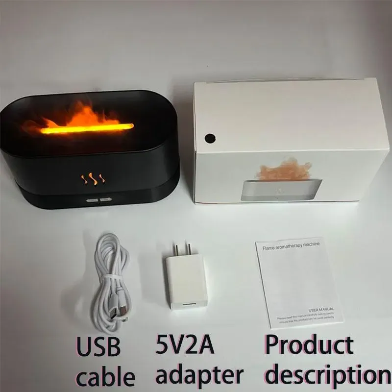 2-in-1 Flame-Effect Air Aroma Diffuser and Humidifier